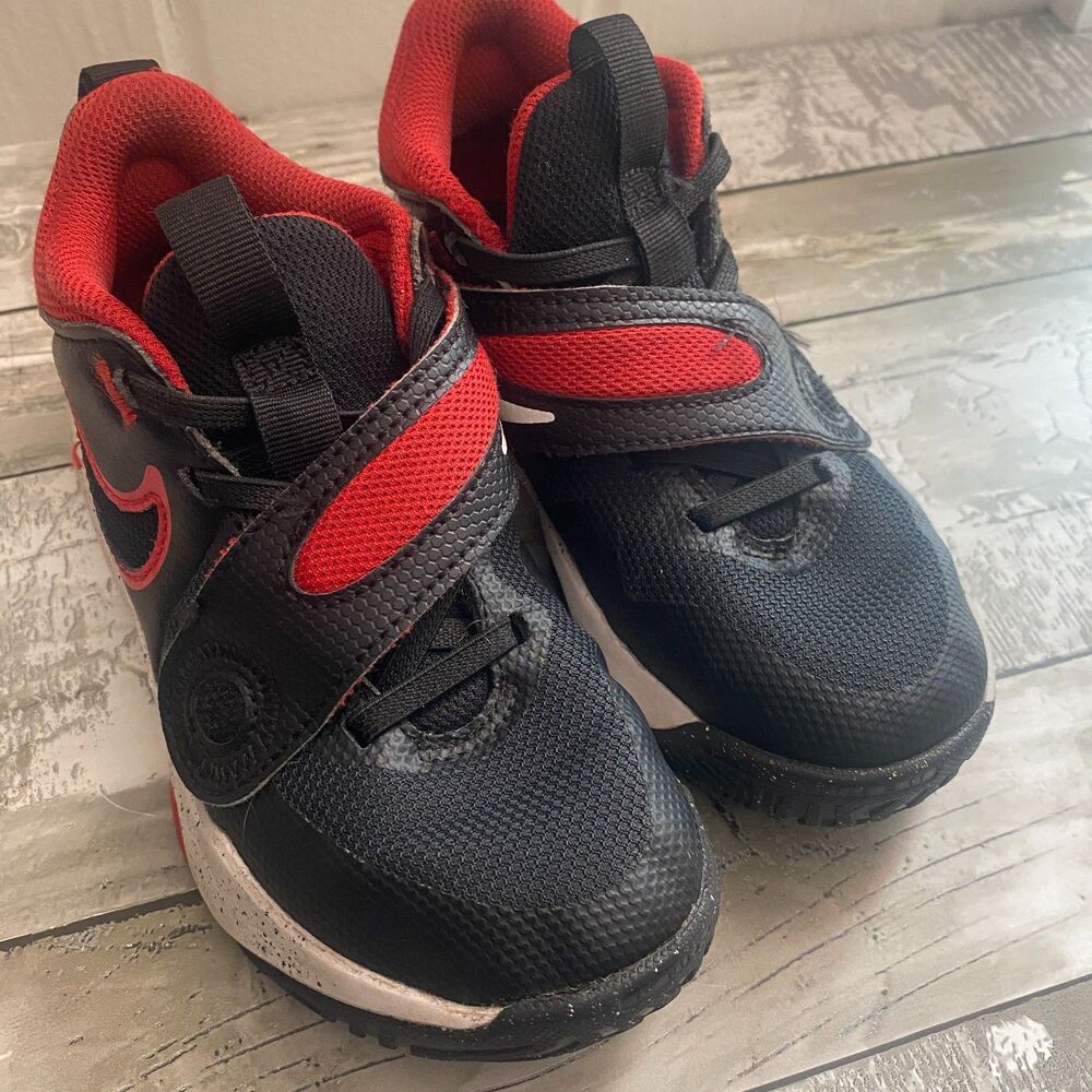 Nike boys red and black sneakers 12C